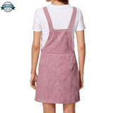 Velvet Overall Dress Pink