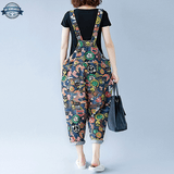 Vintage Print Dungarees