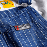 White and Blue Dungarees