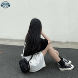 White Bib Overalls Womens Shorts
