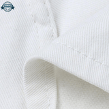 White Denim Dungaree Shorts