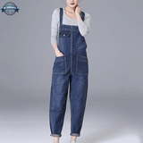 Women Blue Denim Dungarees