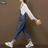 Womens Ample Denim Dungarees