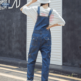 Womens Jeans Dungarees Wide Leg