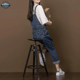 Womens Loose Fit BlueJeans Dungarees