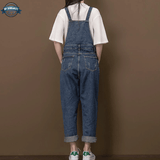 Womens Loose Fit Denim Overalls