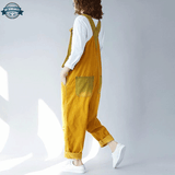 Yellow Denim Dungarees with Suspenders