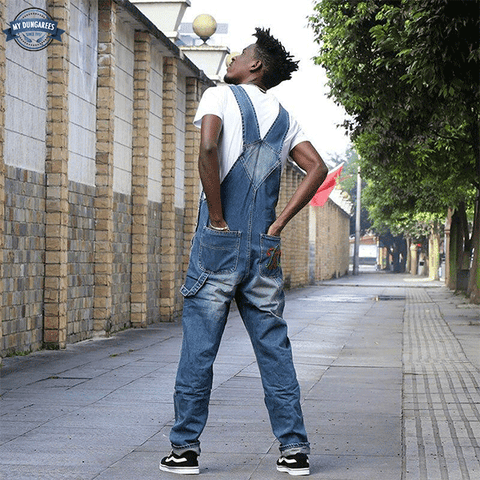 Mens dungaree jeans hot sale