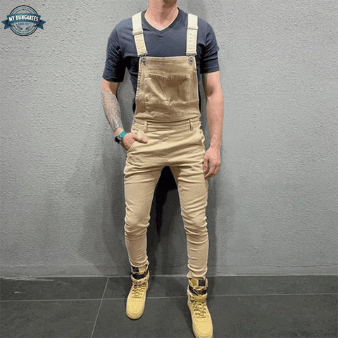 Beige Tailored Dungarees
