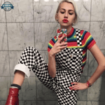 Checkerboard Dungarees