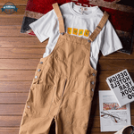 Dungaree Romper woth Cuffeed Hem with Buttons