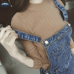 Dungaree Trousers Women with Denim Suspenders
