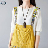 Dungarees Womens Yellow with Suspenders