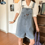 Jeans Dungaree Shorts Womens
