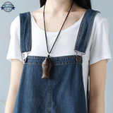 Jeans Dungarees Shorts with Suspenders