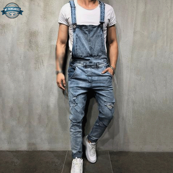 Male 2025 denim dungarees