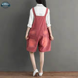 Red Overall Shorts