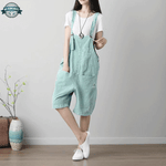 Turquoise Dungarees with Suspenders