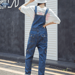 Womens Jeans Dungarees Wide Leg